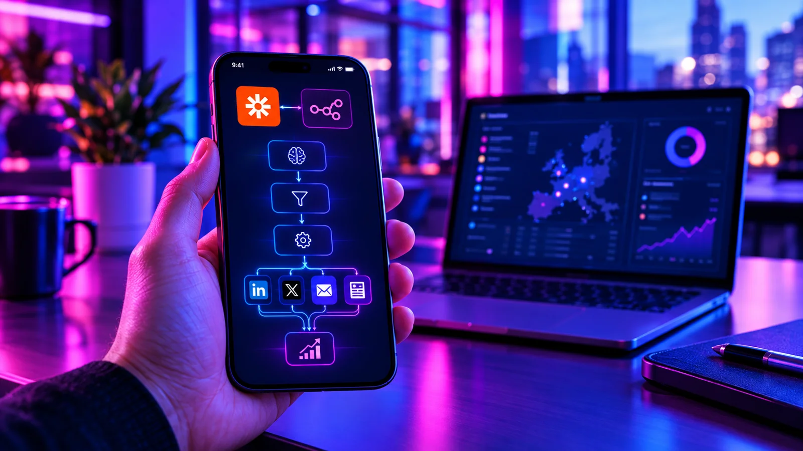 B2B-Content-Distribution: Mit KI und Workflows zur Pipeline — Während alle Top-10-Artikel generische Kanal-Listen liefern, zeigen wir wie B2B-Content-Distribution mit KI-gestützter Intent-Erkennung und automatisierten Workflows konkret aufgebaut wird – mit Fokus auf DACH-Besonderheiten (DSGVO, LinkedIn vs. Xing, lokale Fachmedien).